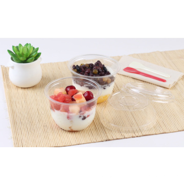 Wholesale Price Disposable Clear Plastic Pet/PLA Ice Cream Cup Yogurt Cup